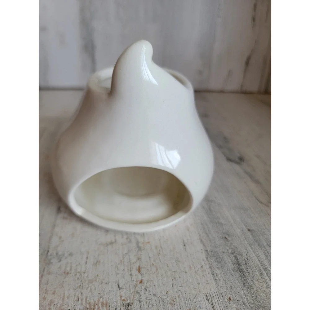 Ceramic Halloween crazy ghost tea light candle holder eyes unique home decor